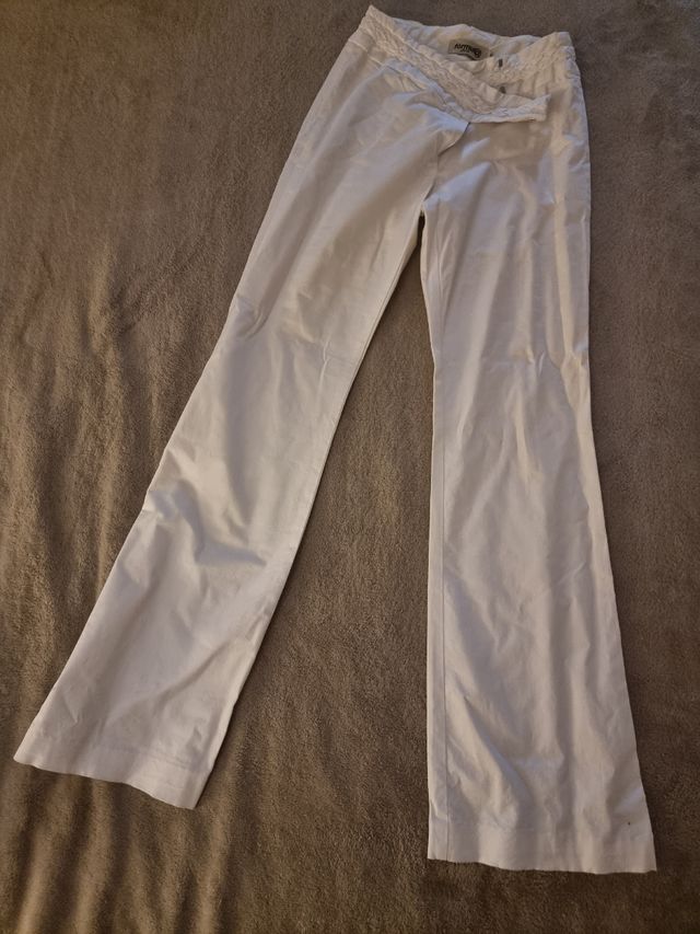 Pantalon blanco tela elastico