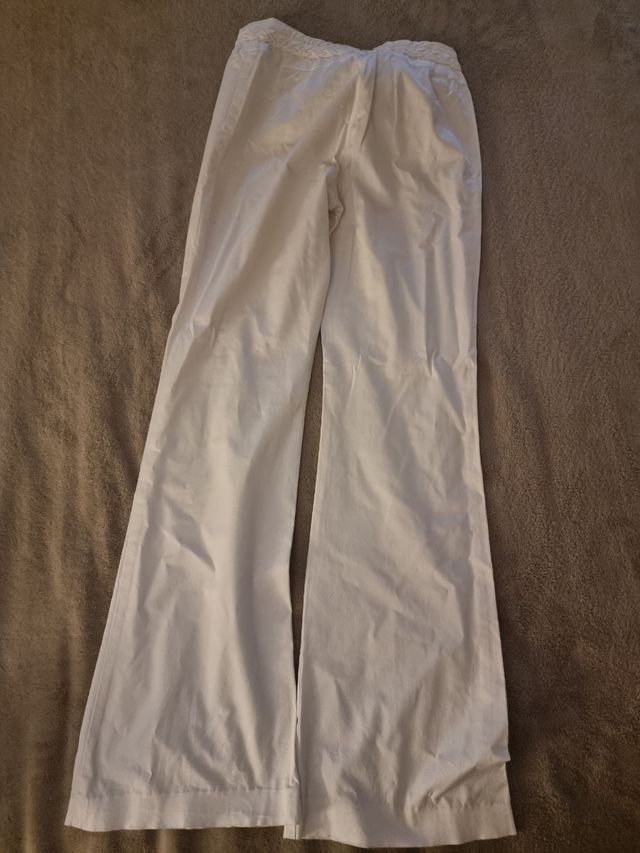 Pantalon blanco tela elastico