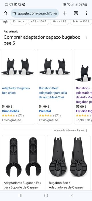 Adaptador Bugaboo Bee5 capazo