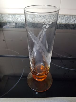 Cristalería tallada bicolor