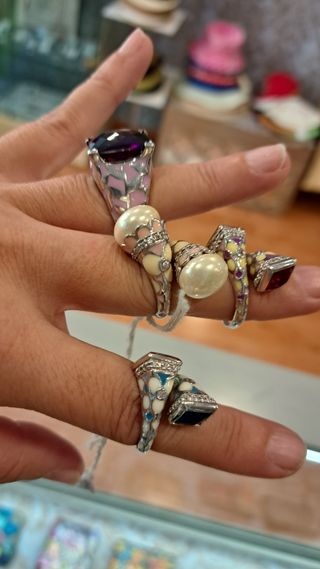 Anillos Plata 925 y piedras circonitas.