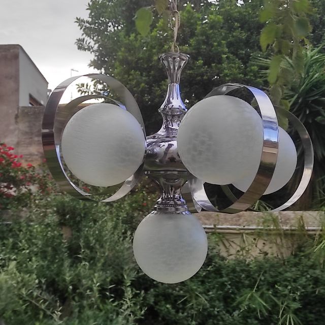 Lampara vintage retro con 6 globos