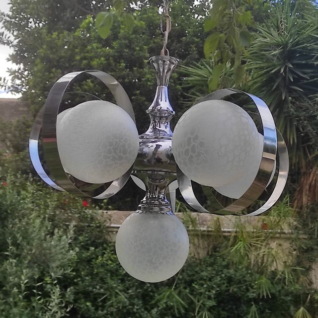 Lampara vintage retro con 6 globos