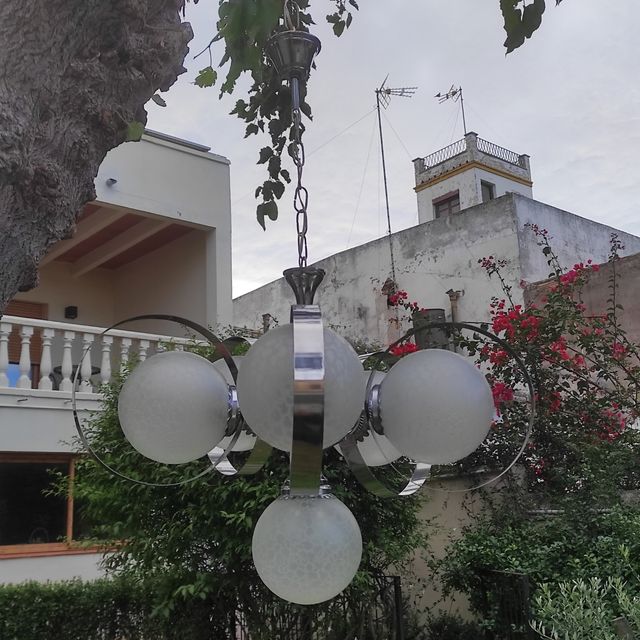 Lampara vintage retro con 6 globos