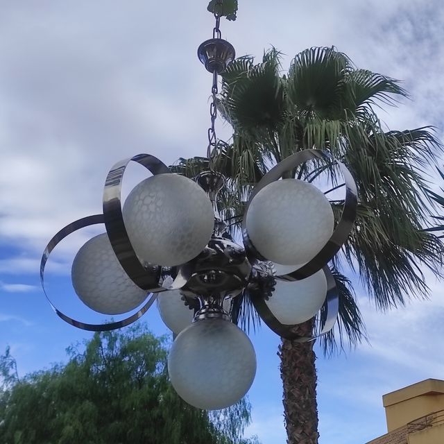 Lampara vintage retro con 6 globos