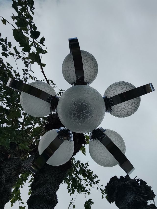 Lampara vintage retro con 6 globos