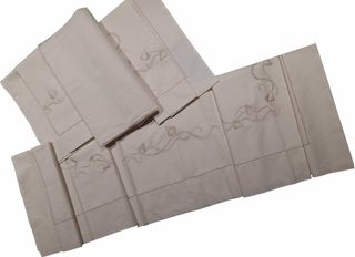 Sábanas, cama 150. 100% algodón batista color crem