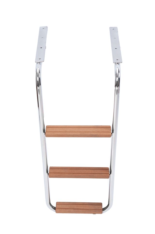 Escalera para plataformas  3 peldaños iroko