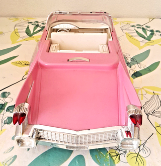 Vintage Orologio Sveglia Auto Cadillac Rosa 1959