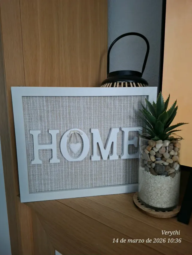 Cuadro HOME decorativo. Nuevo.
