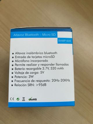 Altavoz Bluetooth - Micro SD