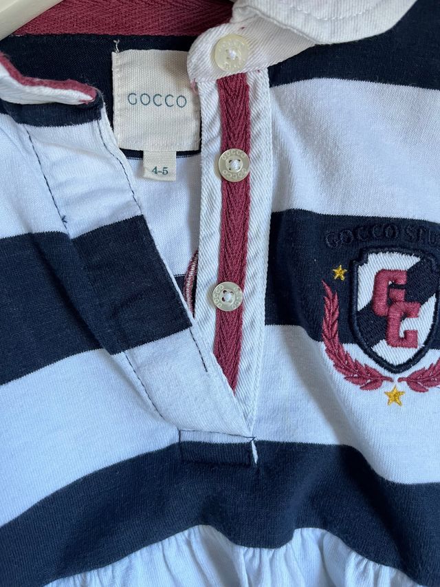 Vestido de Gocco de rayas Navy Talla 4-5