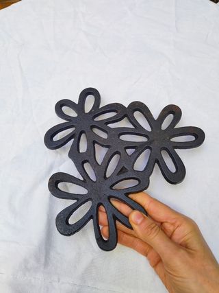 Antiguo reposaollas planchas Salvamanteles hierro