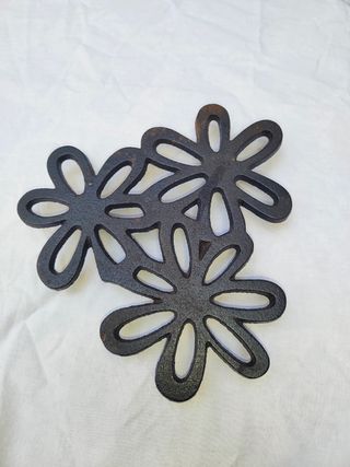 Antiguo reposaollas planchas Salvamanteles hierro