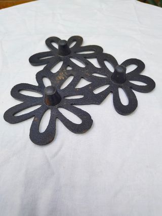 Antiguo reposaollas planchas Salvamanteles hierro