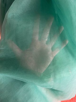 Falda de tul verde