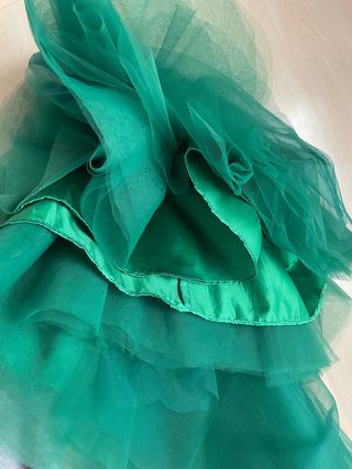Falda de tul verde
