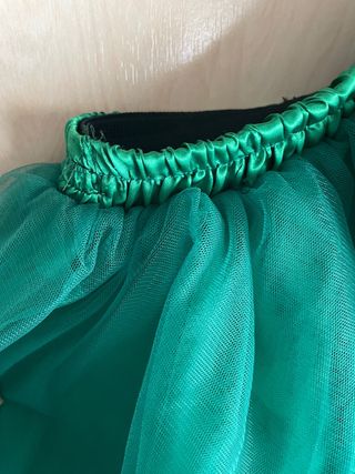 Falda de tul verde