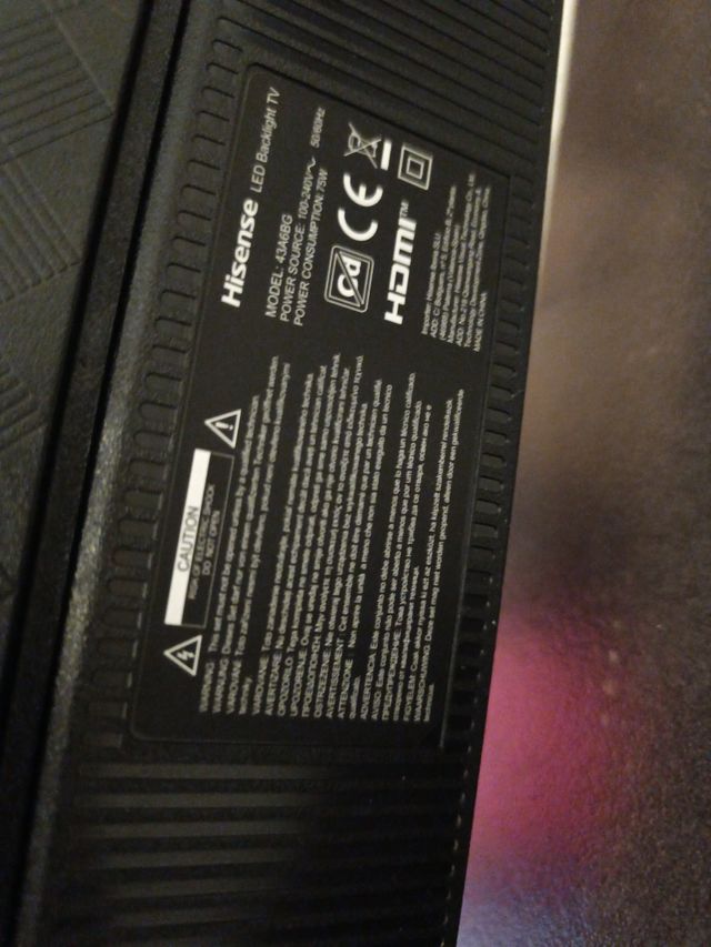 TV HISENSE SMART 43" / 43A6K(despiece)