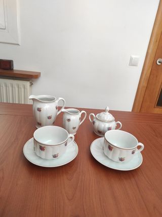 Juego de café de flores