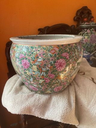 Antiguo jarron chino, 32 cm