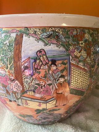 Antiguo jarron chino, 32 cm