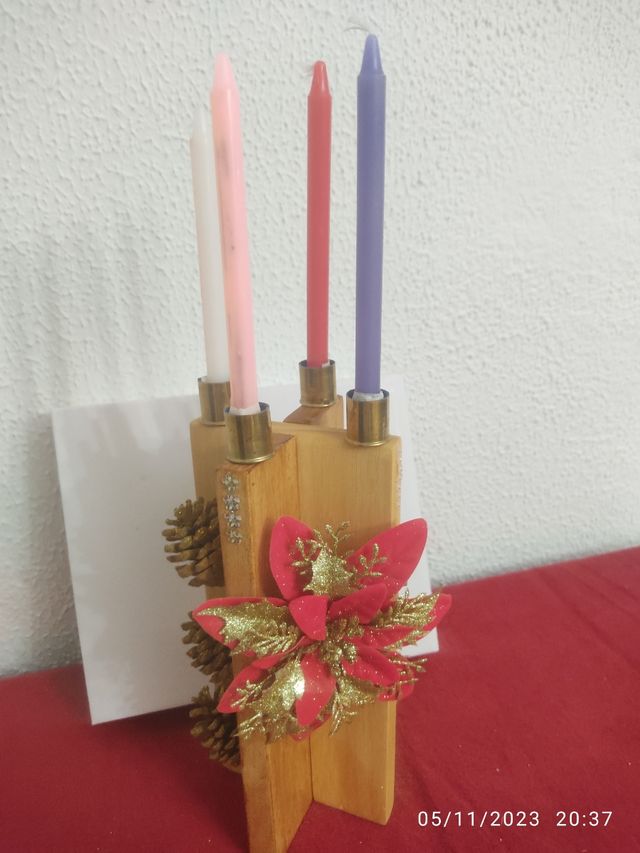 Fiestas Navidad Decoración para velas