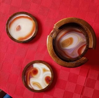 Set 6 sottobicchieri in agata