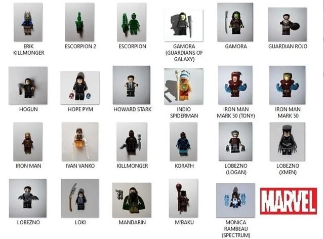 MINIFIGURAS LEGO MARVEL
