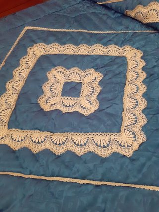 conjunto de colcha edredón para cama de 135.