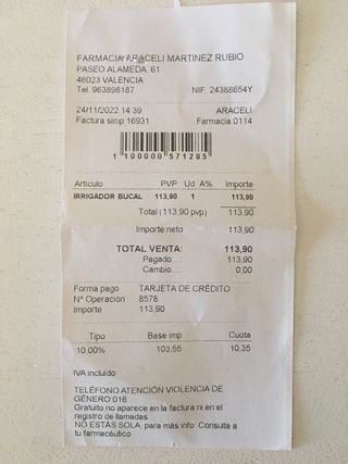 irrigador de encías de viaje