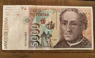 Billete antiguo cinco mil pesetas