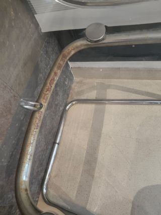 Silla transparente Ikea acero y plástico