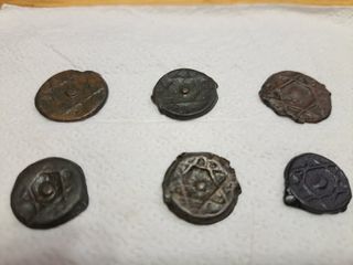 Monedas antiguas 6 unidas en bastante buen estado