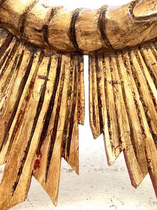 ANTIGUO ESPEJO SOL DORADO