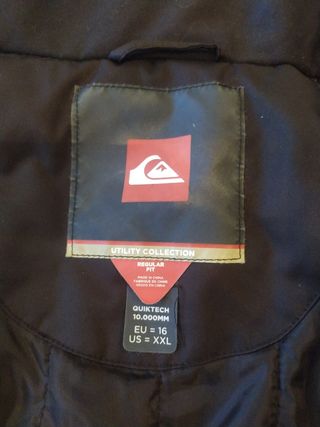 Abrigo nieve quiksilver, talla 16 años pero es com