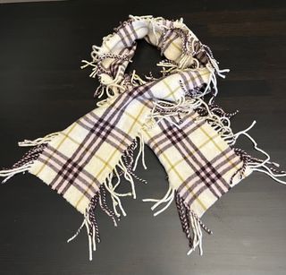Burberry sciarpa donna doppia frangia in lunghezza