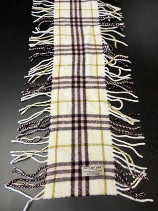 Burberry sciarpa donna doppia frangia in lunghezza