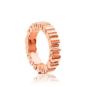 anillo plata vermeil rosa TOUS