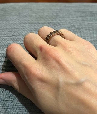 anillo plata vermeil rosa TOUS