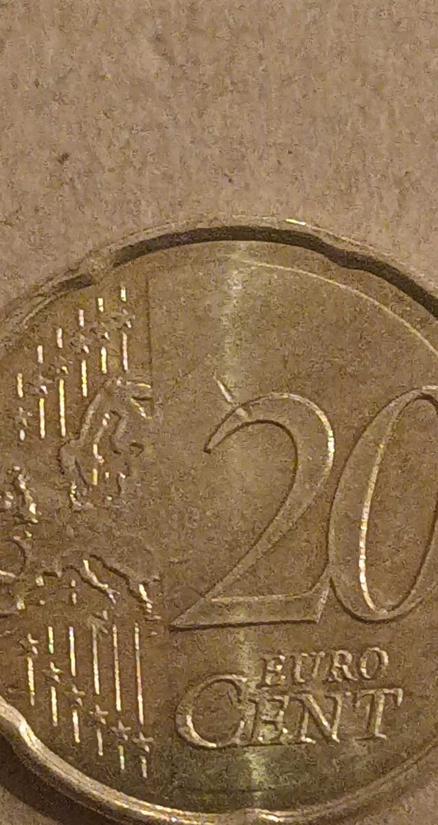MONEDA DE 20 CENTIMOS . ERROR.