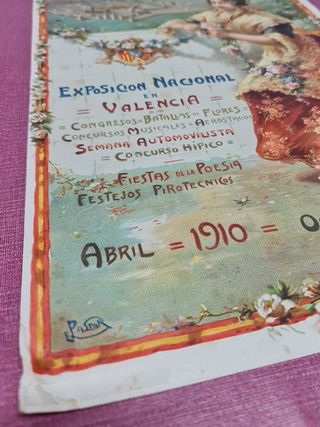 Cartel Exposición Nacional Valencia Abril 1910