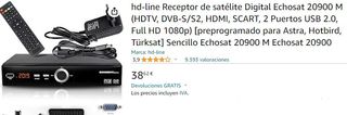 Receptor de satélite Digital Echosat 20900 M