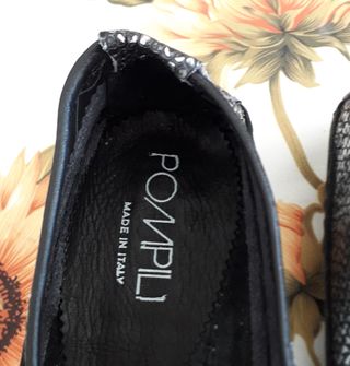 Scarpe donna basse nero/argento con stelline