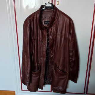 Abrigo de piel Vintage color marrón