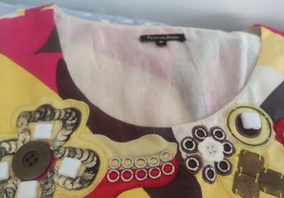 Vestido estampado 100% seda - marca PH