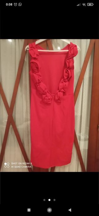 Vestido rojo para ocasión especial talla 38