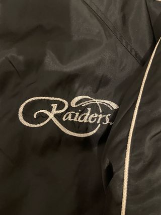 CHAQUETA BOMBER NFL VINTAGE NEGRA RAIDERS