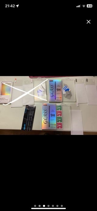 3 Cristales Templados y 3 plástico Iph XR Estrenar