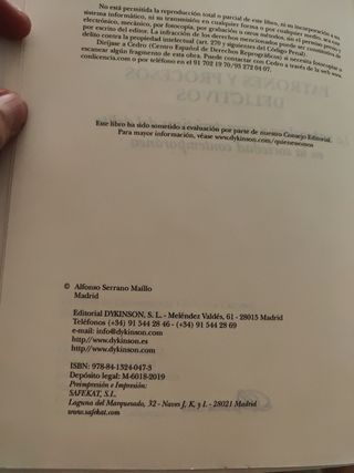 Patrones y procesos delictivos